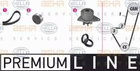 BEHR HELLA Service 8MP 376 800-871 - Wasserpumpe + Zahnriemensatz alexcarstop-ersatzteile.com