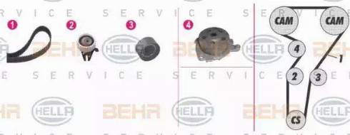 BEHR HELLA Service 8MP 376 803-831 - Wasserpumpe + Zahnriemensatz alexcarstop-ersatzteile.com