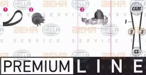 BEHR HELLA Service 8MP 376 802-851 - Wasserpumpe + Zahnriemensatz alexcarstop-ersatzteile.com