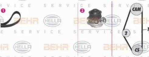 BEHR HELLA Service 8MP 376 802-811 - Wasserpumpe + Zahnriemensatz alexcarstop-ersatzteile.com