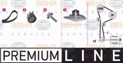 BEHR HELLA Service 8MP 376 814-821 - Wasserpumpe + Zahnriemensatz alexcarstop-ersatzteile.com