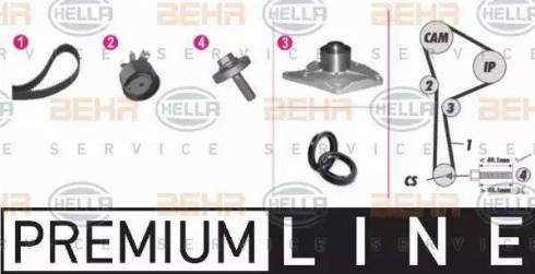 BEHR HELLA Service 8MP 376 810-851 - Wasserpumpe + Zahnriemensatz alexcarstop-ersatzteile.com