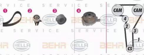 BEHR HELLA Service 8MP 376 810-801 - Wasserpumpe + Zahnriemensatz alexcarstop-ersatzteile.com