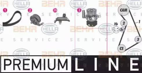 BEHR HELLA Service 8MP 376 811-821 - Wasserpumpe + Zahnriemensatz alexcarstop-ersatzteile.com