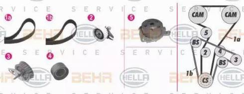 BEHR HELLA Service 8MP 376 813-811 - Wasserpumpe + Zahnriemensatz alexcarstop-ersatzteile.com