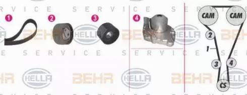 BEHR HELLA Service 8MP 376 812-851 - Wasserpumpe + Zahnriemensatz alexcarstop-ersatzteile.com