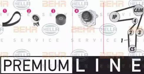 BEHR HELLA Service 8MP 376 812-811 - Wasserpumpe + Zahnriemensatz alexcarstop-ersatzteile.com