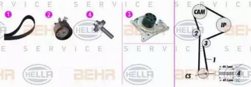 BEHR HELLA Service 8MP 376 817-821 - Wasserpumpe + Zahnriemensatz alexcarstop-ersatzteile.com