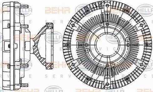 BEHR HELLA Service 8MV 376 906-701 - Kupplung, Kühlerlüfter alexcarstop-ersatzteile.com