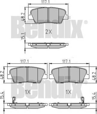 BENDIX 510918 - Bremsbelagsatz, Scheibenbremse alexcarstop-ersatzteile.com