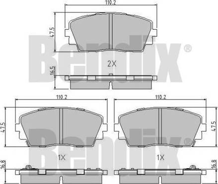 BENDIX 510984 - Bremsbelagsatz, Scheibenbremse alexcarstop-ersatzteile.com