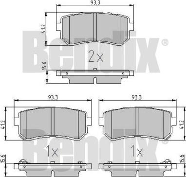 BENDIX 510983 - Bremsbelagsatz, Scheibenbremse alexcarstop-ersatzteile.com