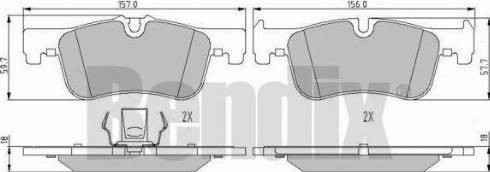 BENDIX 510982 - Bremsbelagsatz, Scheibenbremse alexcarstop-ersatzteile.com