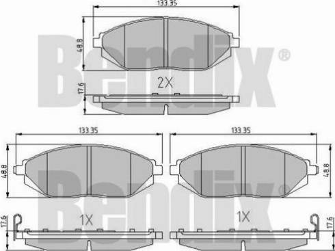 BENDIX 510924 - Bremsbelagsatz, Scheibenbremse alexcarstop-ersatzteile.com