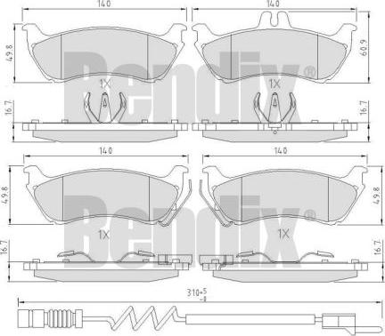 BENDIX 510495 - Bremsbelagsatz, Scheibenbremse alexcarstop-ersatzteile.com