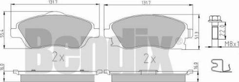 BENDIX 510446 - Bremsbelagsatz, Scheibenbremse alexcarstop-ersatzteile.com