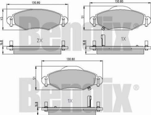 BENDIX 510452 - Bremsbelagsatz, Scheibenbremse alexcarstop-ersatzteile.com