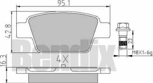 BENDIX 510410 - Bremsbelagsatz, Scheibenbremse alexcarstop-ersatzteile.com