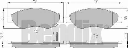 BENDIX 510486 - Bremsbelagsatz, Scheibenbremse alexcarstop-ersatzteile.com