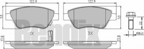 BENDIX 510487 - Bremsbelagsatz, Scheibenbremse alexcarstop-ersatzteile.com