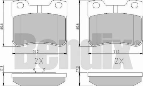 BENDIX 510431 - Bremsbelagsatz, Scheibenbremse alexcarstop-ersatzteile.com