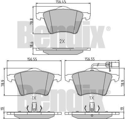 BENDIX 510475 - Bremsbelagsatz, Scheibenbremse alexcarstop-ersatzteile.com