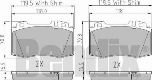 BENDIX 510470 - Bremsbelagsatz, Scheibenbremse alexcarstop-ersatzteile.com