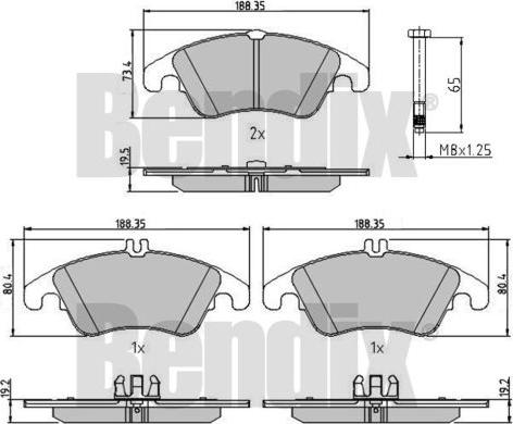 BENDIX 510595 - Bremsbelagsatz, Scheibenbremse alexcarstop-ersatzteile.com