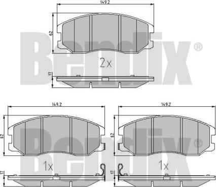 BENDIX 510548 - Bremsbelagsatz, Scheibenbremse alexcarstop-ersatzteile.com