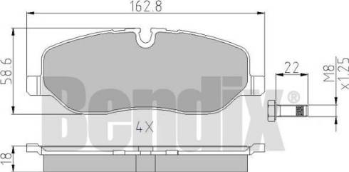 BENDIX 510543 - Bremsbelagsatz, Scheibenbremse alexcarstop-ersatzteile.com