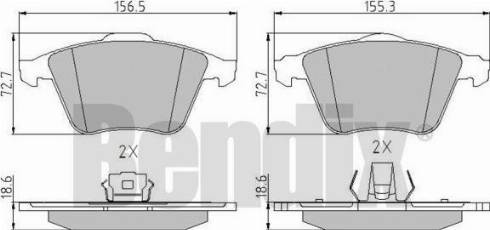 BENDIX 510554 - Bremsbelagsatz, Scheibenbremse alexcarstop-ersatzteile.com