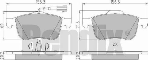 BENDIX 510550 - Bremsbelagsatz, Scheibenbremse alexcarstop-ersatzteile.com