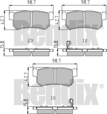 BENDIX 510563 - Bremsbelagsatz, Scheibenbremse alexcarstop-ersatzteile.com