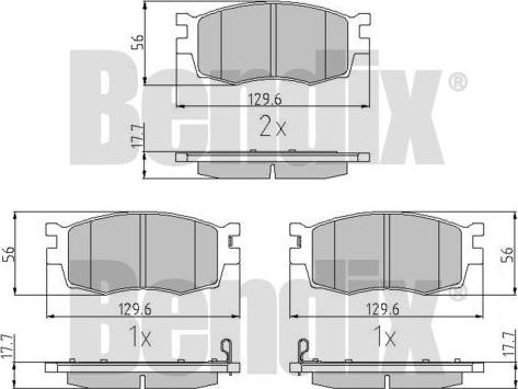 BENDIX 510537 - Bremsbelagsatz, Scheibenbremse alexcarstop-ersatzteile.com