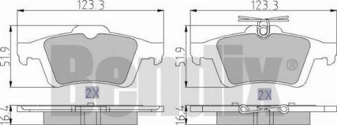 BENDIX 510529 - Bremsbelagsatz, Scheibenbremse alexcarstop-ersatzteile.com