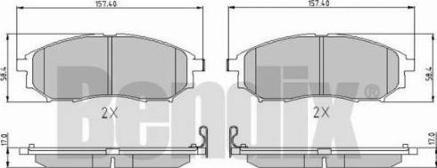 BENDIX 510522 - Bremsbelagsatz, Scheibenbremse alexcarstop-ersatzteile.com