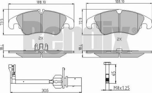 BENDIX 510633 - Bremsbelagsatz, Scheibenbremse alexcarstop-ersatzteile.com