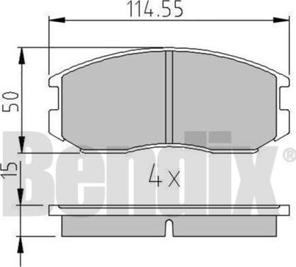 BENDIX 510094 - Bremsbelagsatz, Scheibenbremse alexcarstop-ersatzteile.com