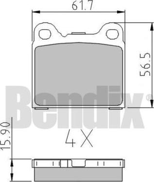 BENDIX 510091 - Bremsbelagsatz, Scheibenbremse alexcarstop-ersatzteile.com