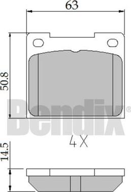 BENDIX 510097 - Bremsbelagsatz, Scheibenbremse alexcarstop-ersatzteile.com