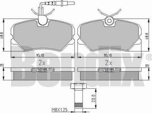 BENDIX 510060 - Bremsbelagsatz, Scheibenbremse alexcarstop-ersatzteile.com