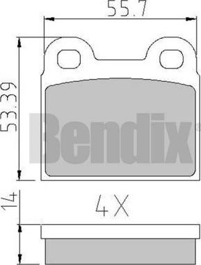 BENDIX 510007 - Bremsbelagsatz, Scheibenbremse alexcarstop-ersatzteile.com