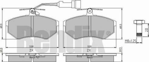 BENDIX 510031 - Bremsbelagsatz, Scheibenbremse alexcarstop-ersatzteile.com