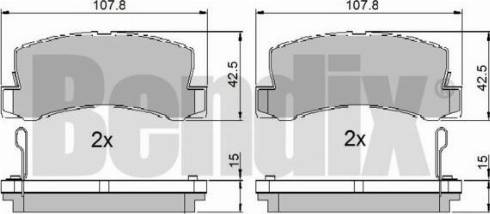 BENDIX 510023 - Bremsbelagsatz, Scheibenbremse alexcarstop-ersatzteile.com