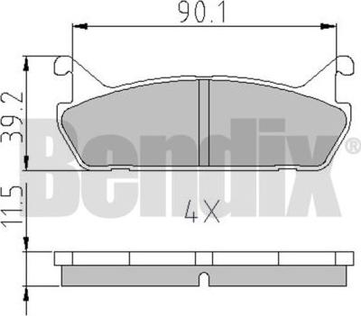 BENDIX 510078 - Bremsbelagsatz, Scheibenbremse alexcarstop-ersatzteile.com