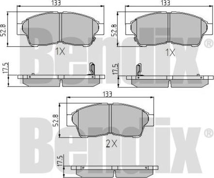 BENDIX 510145 - Bremsbelagsatz, Scheibenbremse alexcarstop-ersatzteile.com