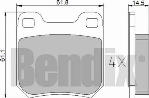 BENDIX 510114 - Bremsbelagsatz, Scheibenbremse alexcarstop-ersatzteile.com