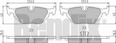 BENDIX 510117 - Bremsbelagsatz, Scheibenbremse alexcarstop-ersatzteile.com