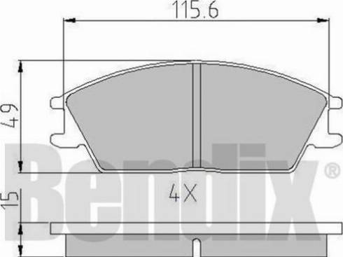 BENDIX 510182 - Bremsbelagsatz, Scheibenbremse alexcarstop-ersatzteile.com