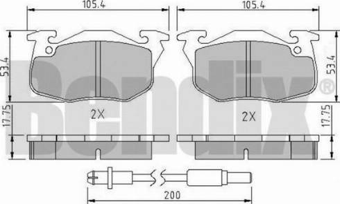 BENDIX 510187 - Bremsbelagsatz, Scheibenbremse alexcarstop-ersatzteile.com